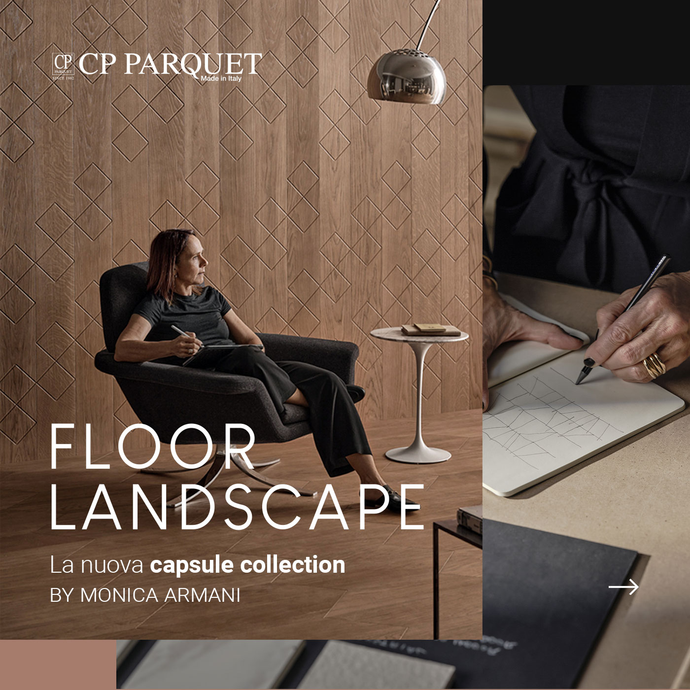 Quattro scenari definiscono Floor Landscape, la nuova collezione di CP Parquet by Monica Armani