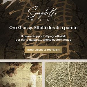Carte da parati dagli effetti cangianti: Oro Glossy di Spaghetti Wall