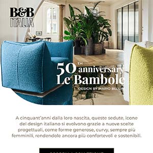B&B Italia Le Bambole 50th anniversary: evoluzione di un�icona