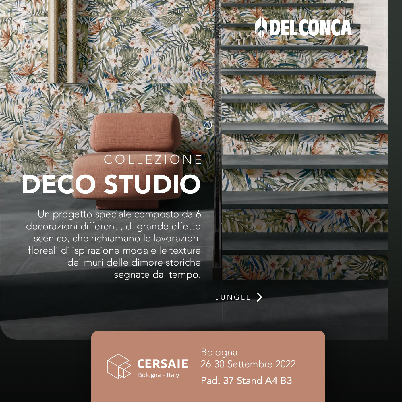 Oltre l'effetto wallpaper: Ceramica del Conca arricchisce Deco Studio con 6 nuove proposte