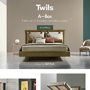 Letto con contenitore nascosto sospeso: A-Box di Twils