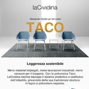 laCividina TACO: la poltroncina che riscrive il concetto dell'imbottito