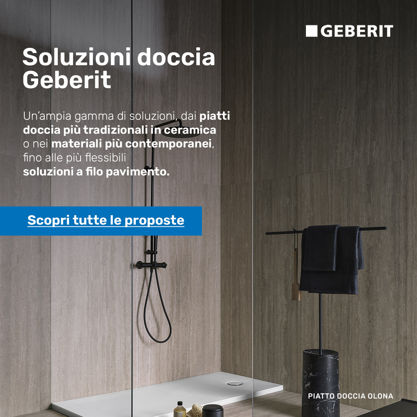 Dai piatti doccia pi� tradizionali alle soluzioni a filo pavimento: scopri le soluzioni Geberit