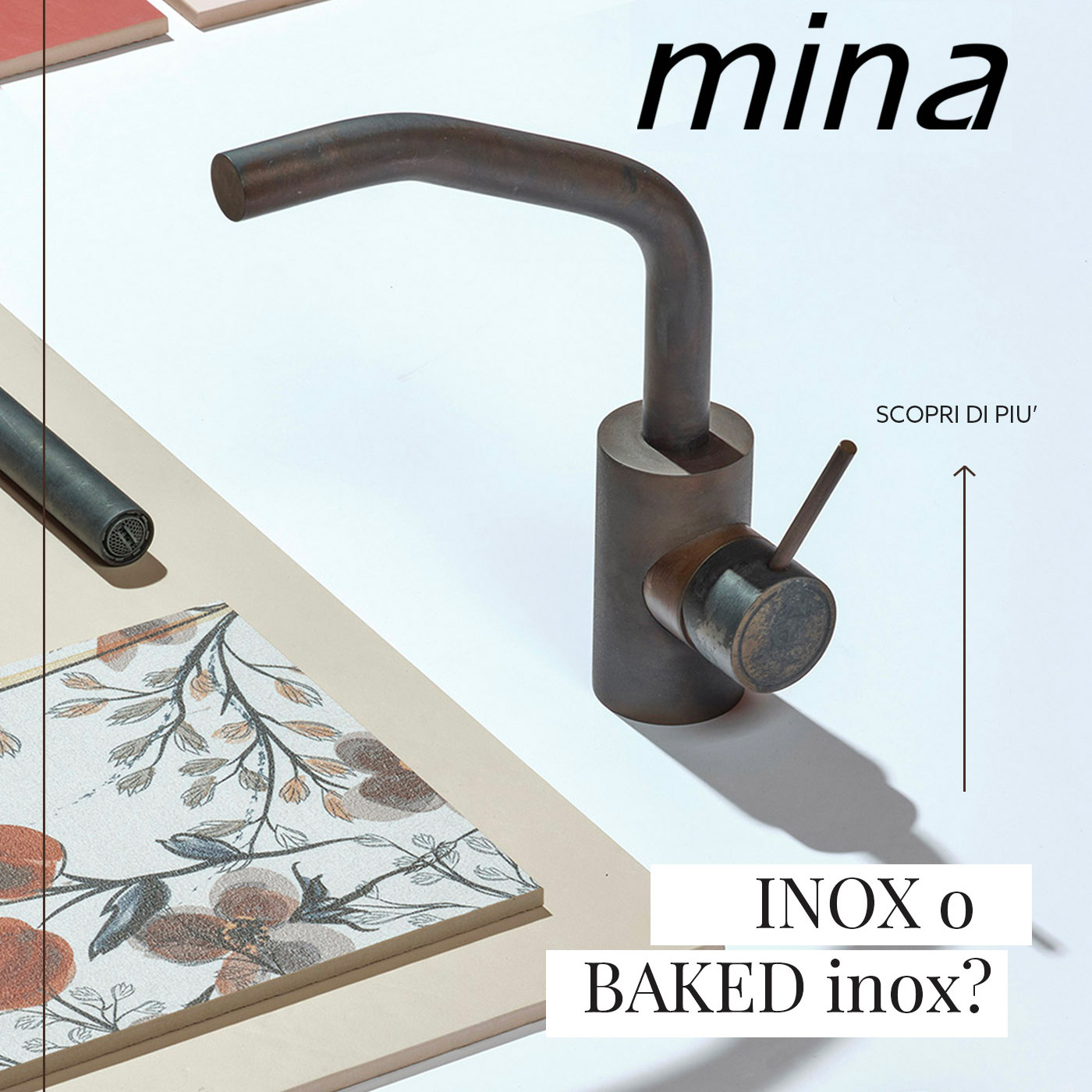 Mina � inox: miscelatori in un materiale unico e resistente, anche in versione Baked Inox