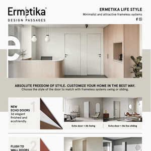 Ermetika Life Style: sistemi filo muro minimalisti e accattivanti