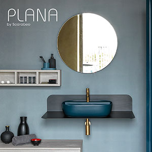 L'arredo bagno razionale e versatile: Plana by Scarabeo Ceramiche
