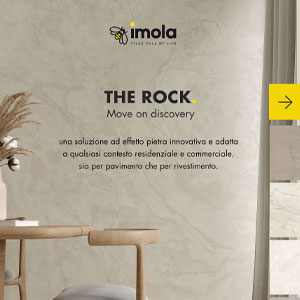 Soluzioni in ceramica effetto pietra: The rock, Move on discovery by Imola Ceramica