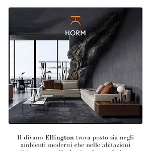 Il divano Ellington di Horm esprime un'allure di sobria eleganza