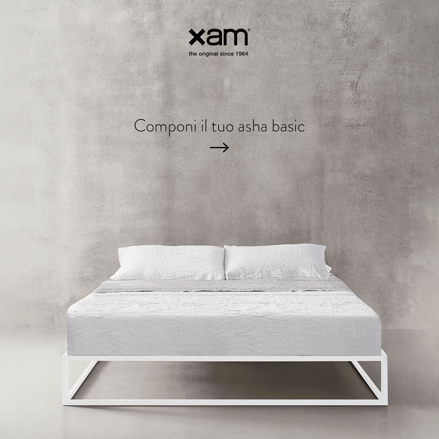 Asha Basic by Xam: componi il tuo letto matrimoniale