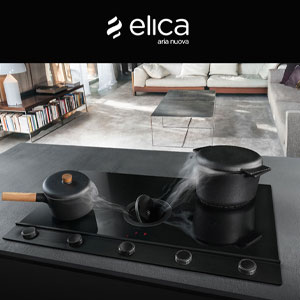 Elica, NikolaTesla Unplugged: Piano Cottura con aspirazione integrata