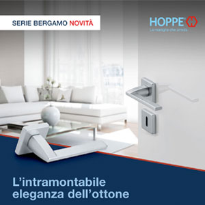 HOPPE, maniglie Serie Bergamo: l'intramontabile eleganza dell'ottone