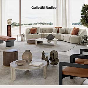 Nuovo catalogo Gallotti&Radice: ambienti neutri e contemporanei inseriti in scenari lussureggianti
