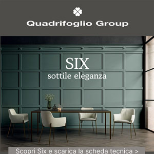 Quadrifoglio Group, tavolo living Six per atmosfere dal gusto moderno e minimalista