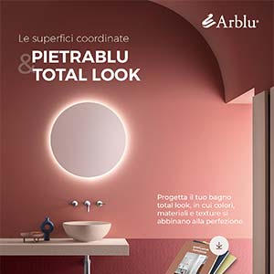 Un sistema di superfici coordinate per l'ambiente bagno di Arblu: crea il tuo stile