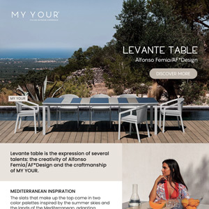 Tavolo Levante di MY YOUR: ispirazione mediterranea e convivialit�