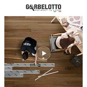 Sistema di posa brevettato per pavimenti in legno senza colla: Clip up System by Garbelotto