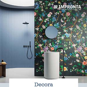 Decora, superfici in gres effetto wallpaper: equilibro tra decorazione e minimalismo by Impronta  