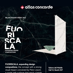 Ceramiche Atlas Concorde raddoppia la presenza alla Milano Design Week 2023