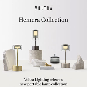 Eleganti lampade portatili a batteria in vetro borosilicato, Hemera di Voltra