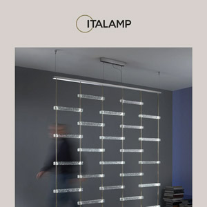Illuminazione Piola di Italamp, un raffinato velario di vetro e metallo 