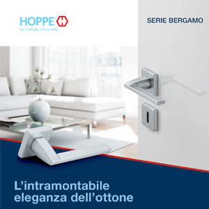 Maniglie HOPPE in ottone serie Bergamo: ampia gamma di finiture per arredare diversi ambienti
