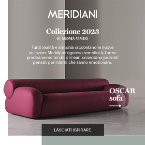 Collezione 2023 Meridiani: arredi dalle forme tonde o lineari