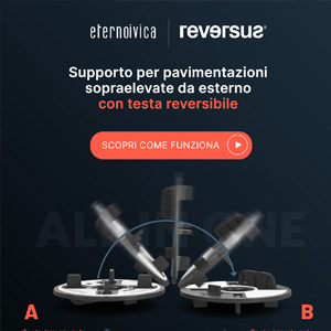 Supporti per pavimentazioni sopraelevate da esterno con testa reversibile Reversus Eterno Ivica