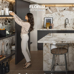 Superfici ceramiche FLORIM stone per ambienti total look coordinati