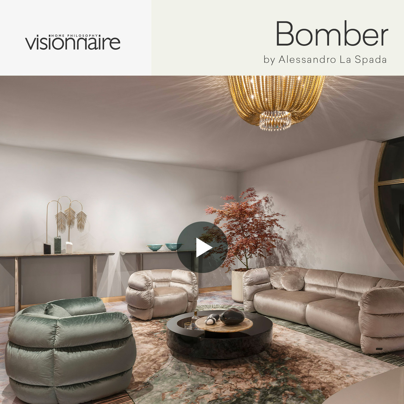 Bomber: lasciati avvolgere dai volumi morbidi e tubolari del nuovo set Visionnaire