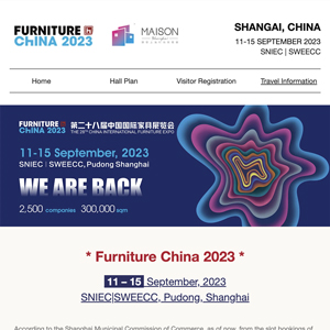 Furniture China 2023, 11-15 settembre, Shanghai