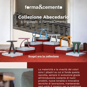 Forma&Cemento: nuovi arredi in-outdoor su misura in cemento