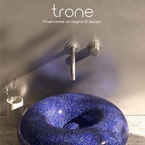 Trone presenta i suoi lavabi colorati, reinventando l'esperienza del bagno