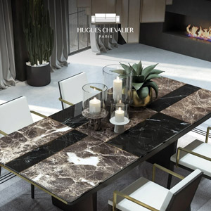 Tavolo in marmo M�dicis Hugues Chevalier, autentica eleganza francese