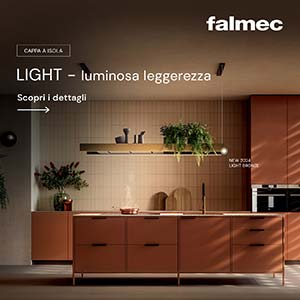 L'aspirazione diventa ultra compatta: cappa a isola Light by Falmec