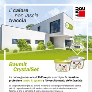 Il sistema di intonaco che protegge le facciate dallo sporco: Baumit CrystalSet