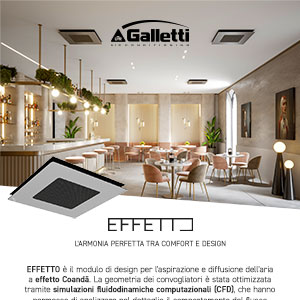 Modulo per l'aspirazione e diffusione dell'aria a Effetto Coanda: EFFETTO di Galletti