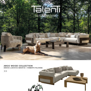 Talenti e il design multi-materico: dal legno all�acciaio inox, l�arte di disegnare il comfort