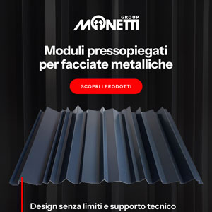 Realizza facciate metalliche microventilate con i moduli pressopiegati su misura Monetti Group