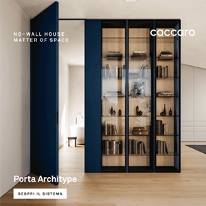 Porta Architype by Caccaro: l'arredo organizza gli spazi