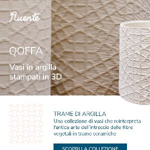 Vasi in argilla stampati in 3D: la ceramica di Fluente intreccia memoria e innovazione