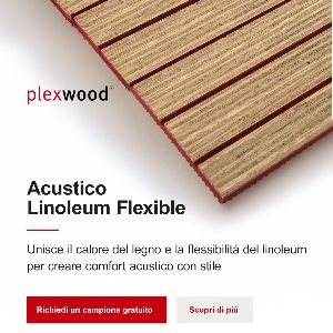 Superfici flessibili in linoleum e legno per il comfort acustico � Plexwood