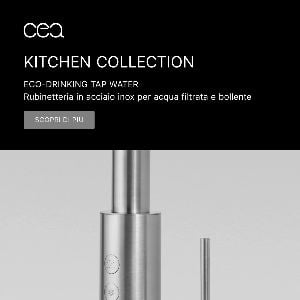 Rubinetteria Kitchen collection in acciaio inox per acqua filtrata e bollente by Ceadesign