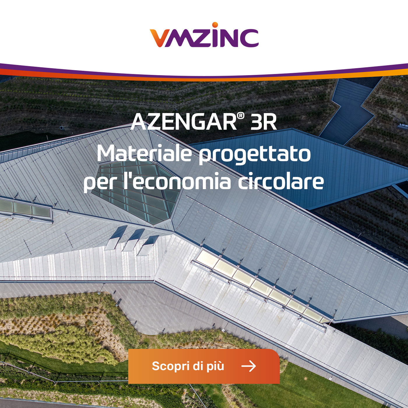 Zinco titanio AZENGAR 3R di VM Building Solutions: durata e responsabilit� ambientale