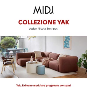 Yak di Midj, divano in-outdoor modulare, sfoderabile e personalizzabile