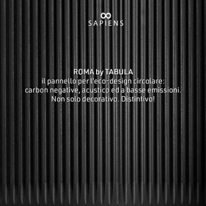 Architettura sostenibile con i pannelli acustici decorativi personalizzabili Tabula di Sapiens
