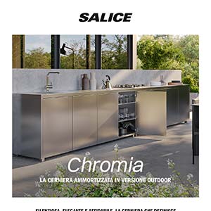 La cerniera ammortizzata in versione outdoor - Chromia by Salice