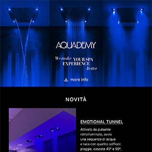 Docce emozionali e percorsi sensoriali Aquademy: il benessere inizia dall'acqua