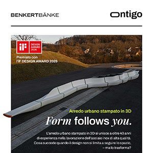 L�arredo urbano stampato in 3D Ontigo premiato con l�iF Design Award 2026