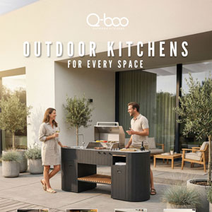 Cucine da esterno Q-boo progettate come un unico elemento indipendente