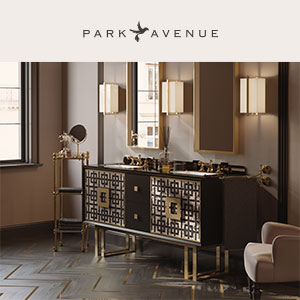 Vanity Unit con finiture in ottone e allumino stile Art D�co: Mira by Park Avenue